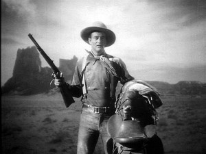 (John Wayne in 'Ombre rosse' di John Ford - 1939.)